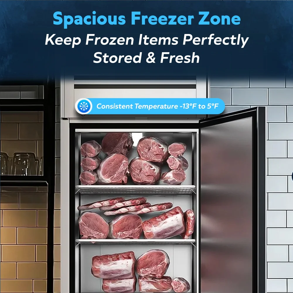 ChillCore Series 32" Reach-In Freezer, 1 Section, Stainless Steel, 1 Year Warranty