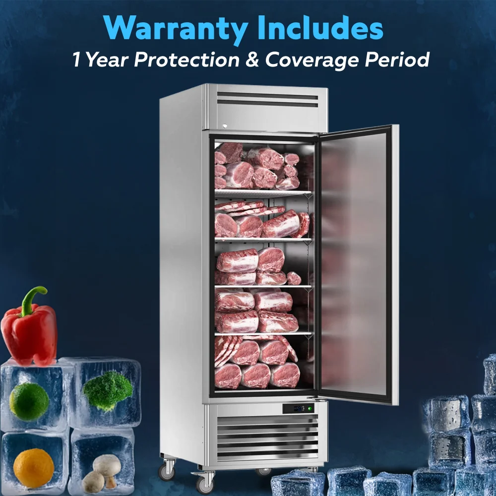 ChillCore Series 32" Reach-In Freezer, 1 Section, Stainless Steel, 1 Year Warranty