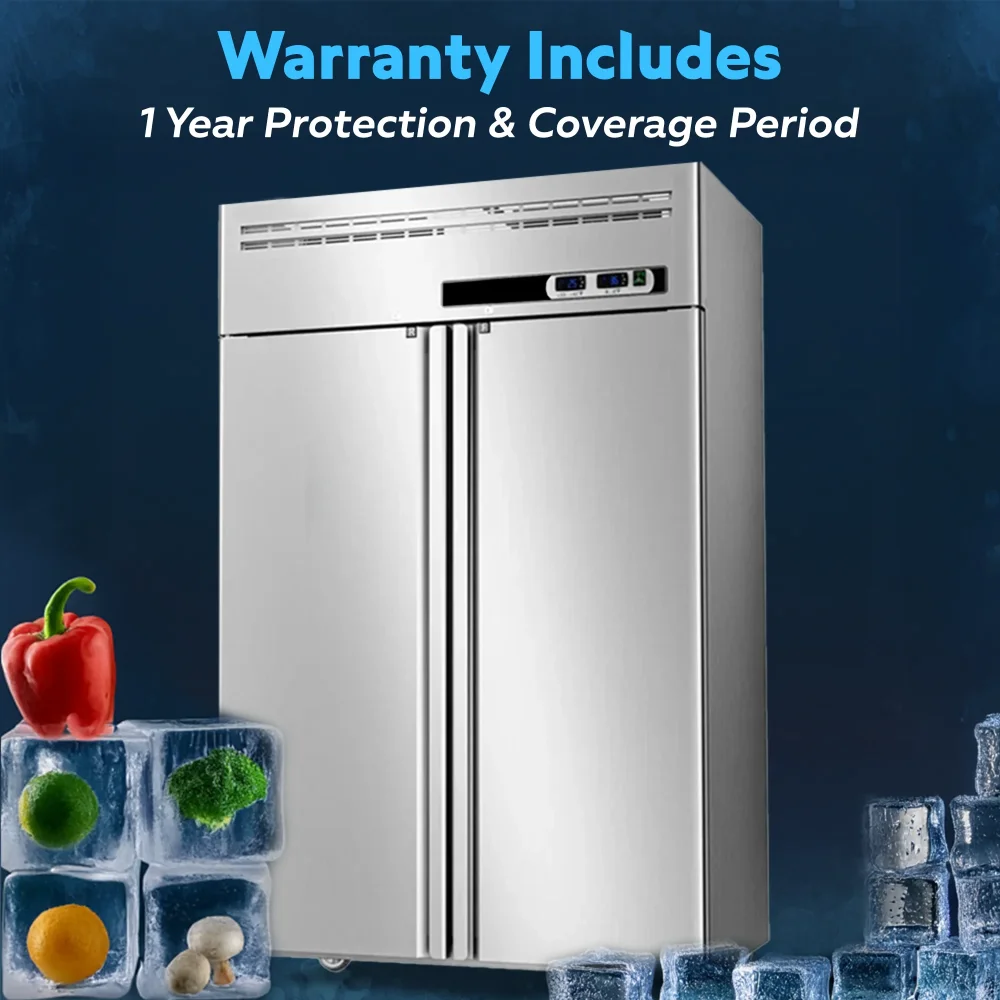 ChillCore Series 48" Reach-In Refrigerator & Freezer Combo, 2 Sections, Stainless Steel, 1 Year Warranty