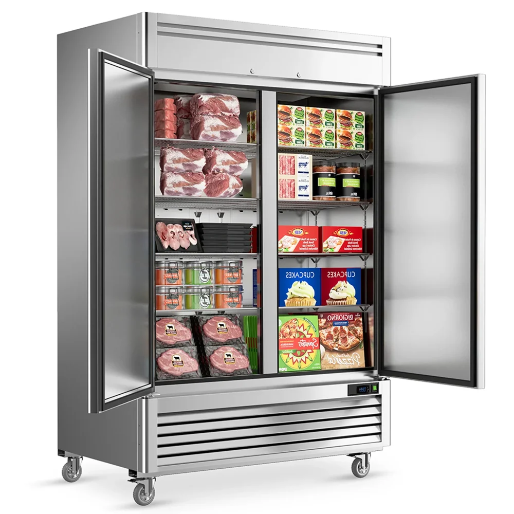 ChillCore Series 54" Reach-In Freezer, 2 Sections, Stainless Steel, 1 Year Warranty