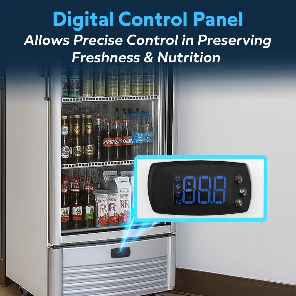 ChillCore Series 21.2" Refrigerated Glass Door Merchandiser, 1 Section, 6.5 Cu. Ft, 1 Year Warranty