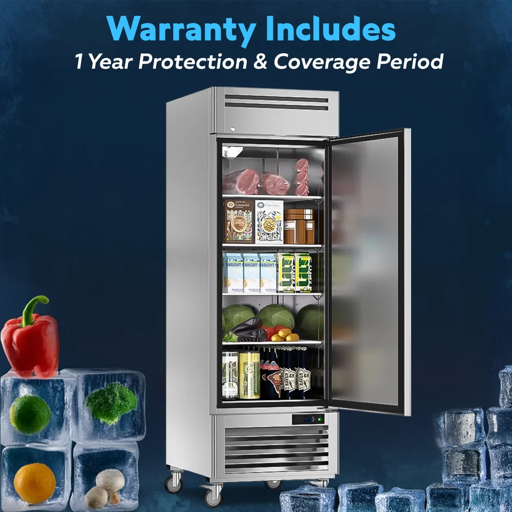ChillCore Series 32" Reach-In Refrigerator, 1 Section, Stainless Steel, 1 Year Warranty