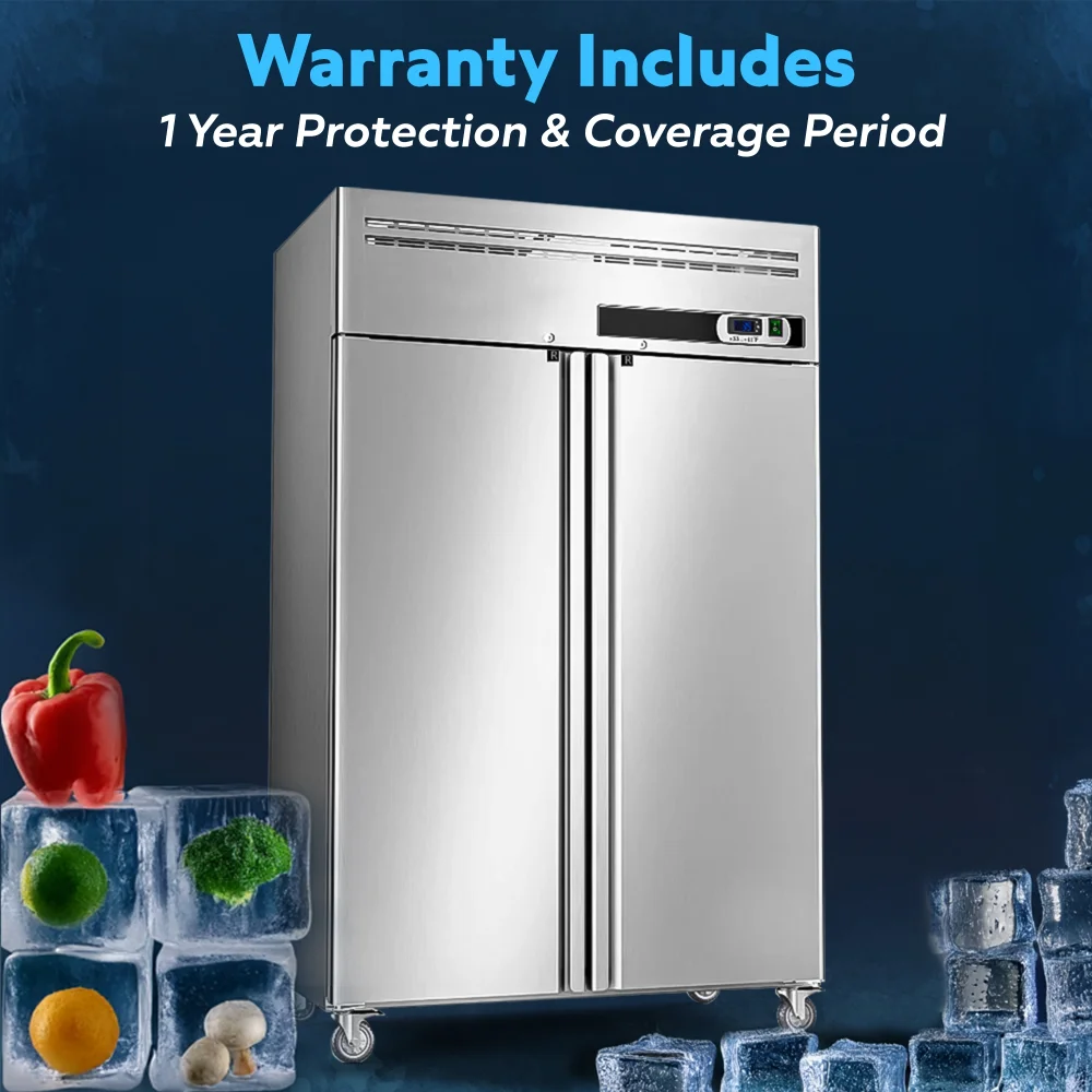 ChillCore Series 48" Reach-In Refrigerator, 2 Sections, Stainless Steel, 1 Year Warranty