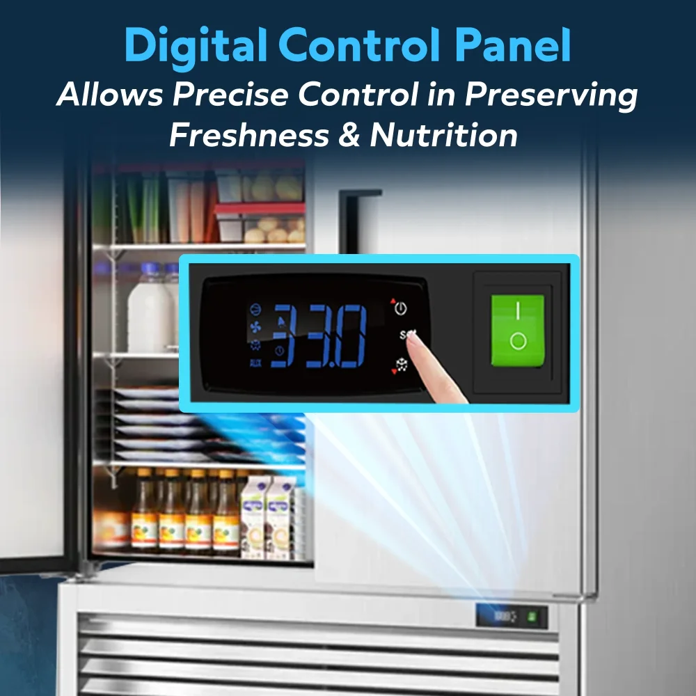 ChillCore Series 54" Solid Door Reach-in Refrigerator,  Stainless Steel, 1 Year Warranty