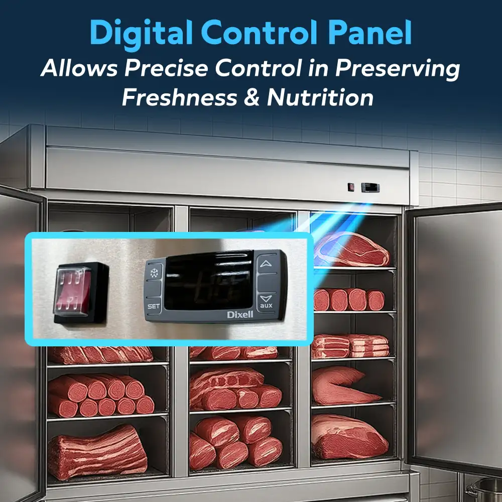 ChillCore Series 82" Reach-In Freezer, 3 Swing Solid Doors, 64.8 Cu. Ft., Stainless Steel