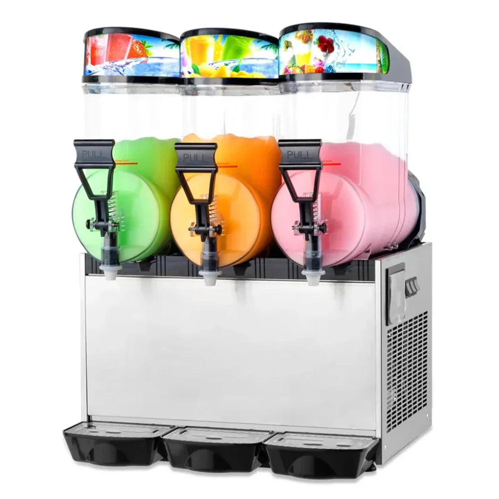 ChefPro Series 12 Gal/45L Commercial Slushy Machine, 15L X 3 Tanks, 110V