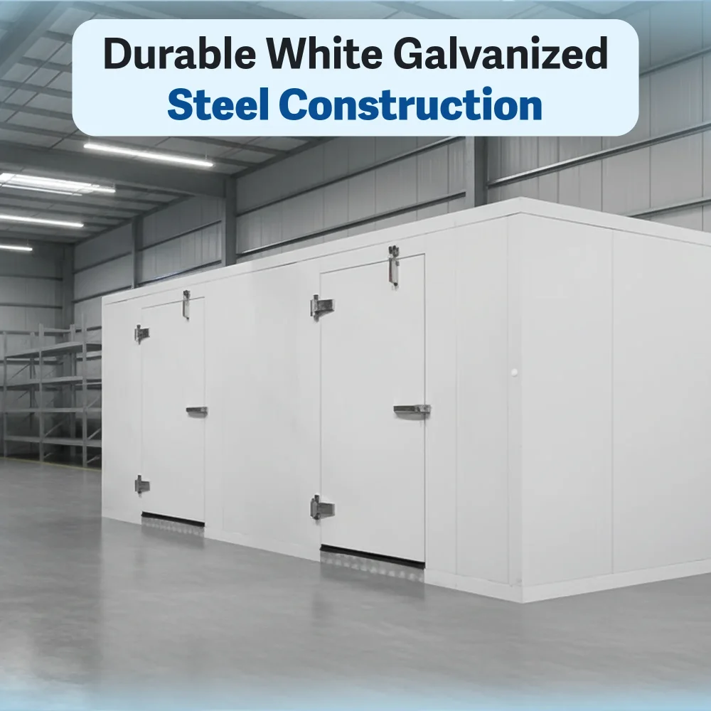 PolarBox Series 10' x 10' Quick Ship Walk-In Cooler & Freezer Combo Box Only with Floor