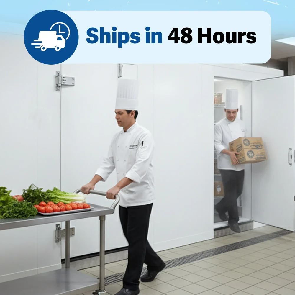 PolarBox Series 10' x 10' Quick Ship Walk-In Cooler & Freezer Combo Box Only with Floor