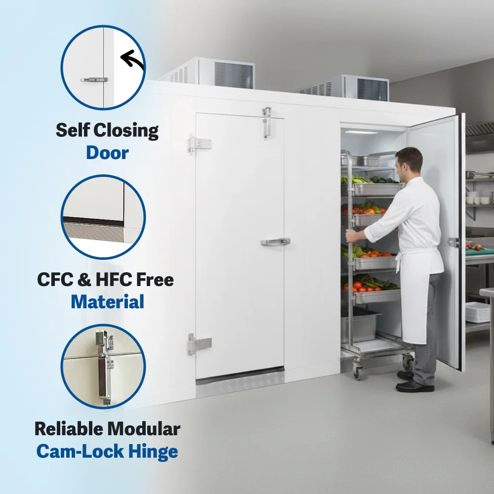 PolarBox Series 10' x 18' Walk-In Cooler & Freezer Combo with Floor & Top Mounted Refrigeration