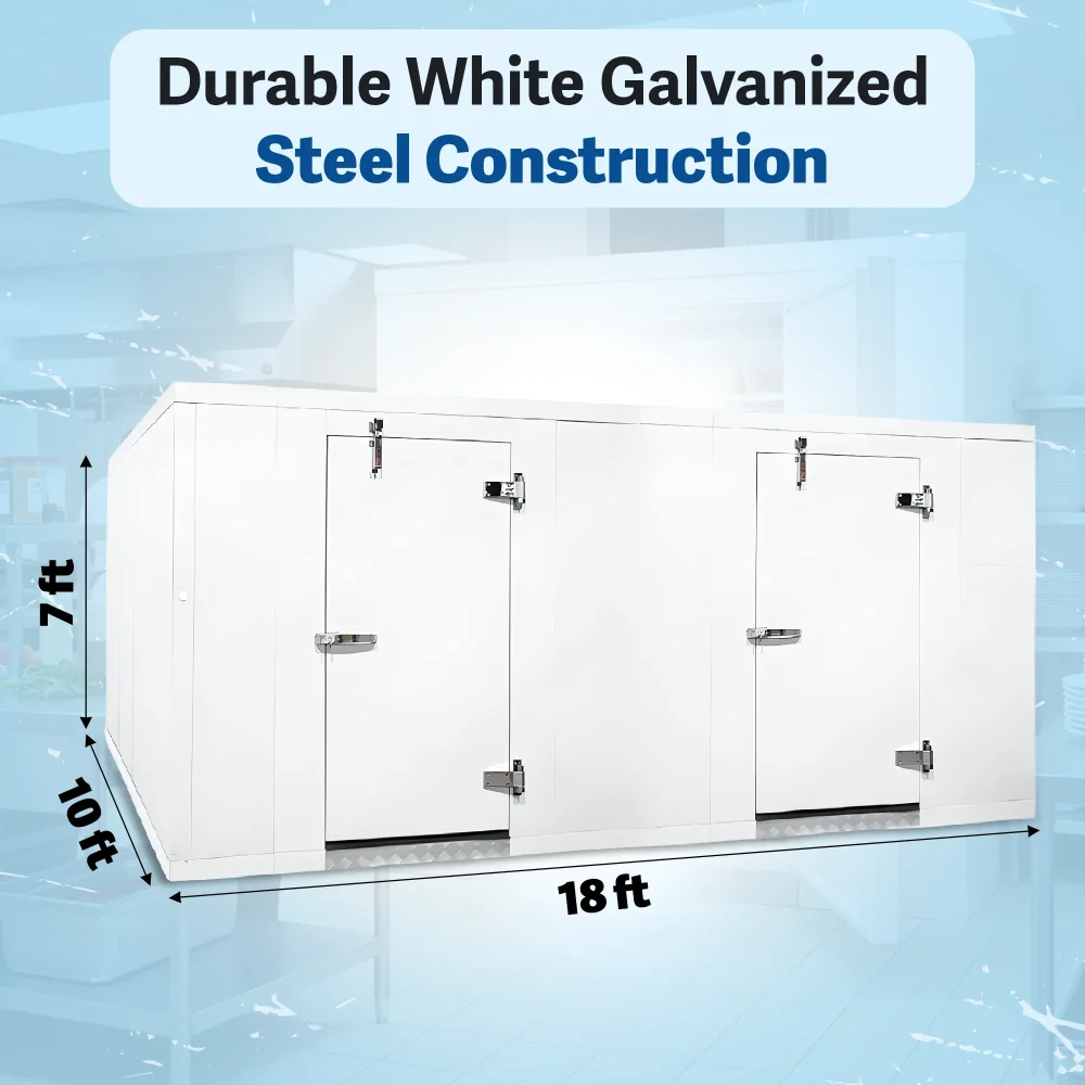 PolarBox Series 10' x 18' Quick Ship Walk-In Cooler & Freezer Combo Box Only with Floor