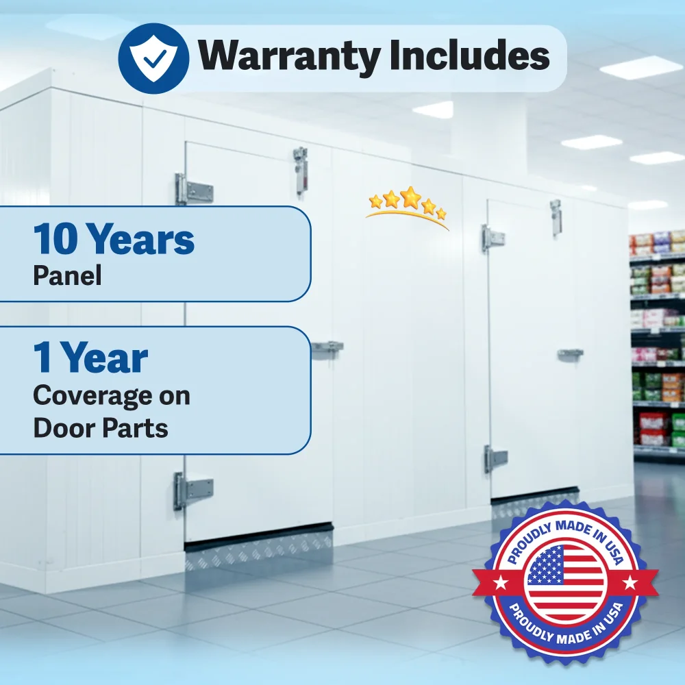 PolarBox Series 10' x 20' Quick Ship Walk-In Cooler & Freezer Combo Box Only with Floor