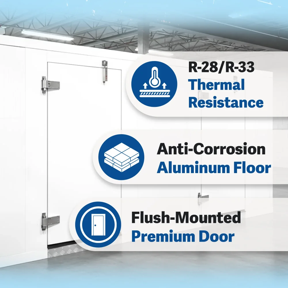 PolarBox Series 10' x 20' Quick Ship Walk-In Cooler & Freezer Combo Box Only with Floor