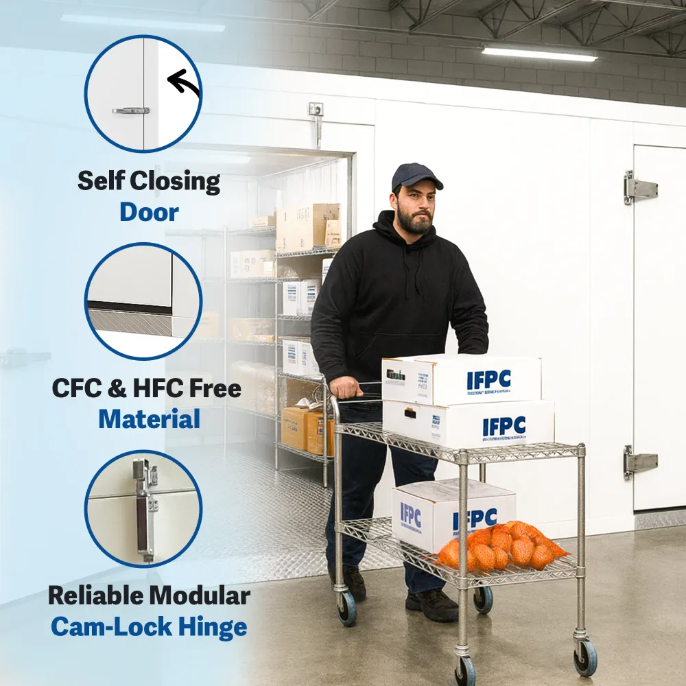 PolarBox Series 8' x 8' Quick Ship Walk-In Cooler & Freezer Combo Box Only with Floor