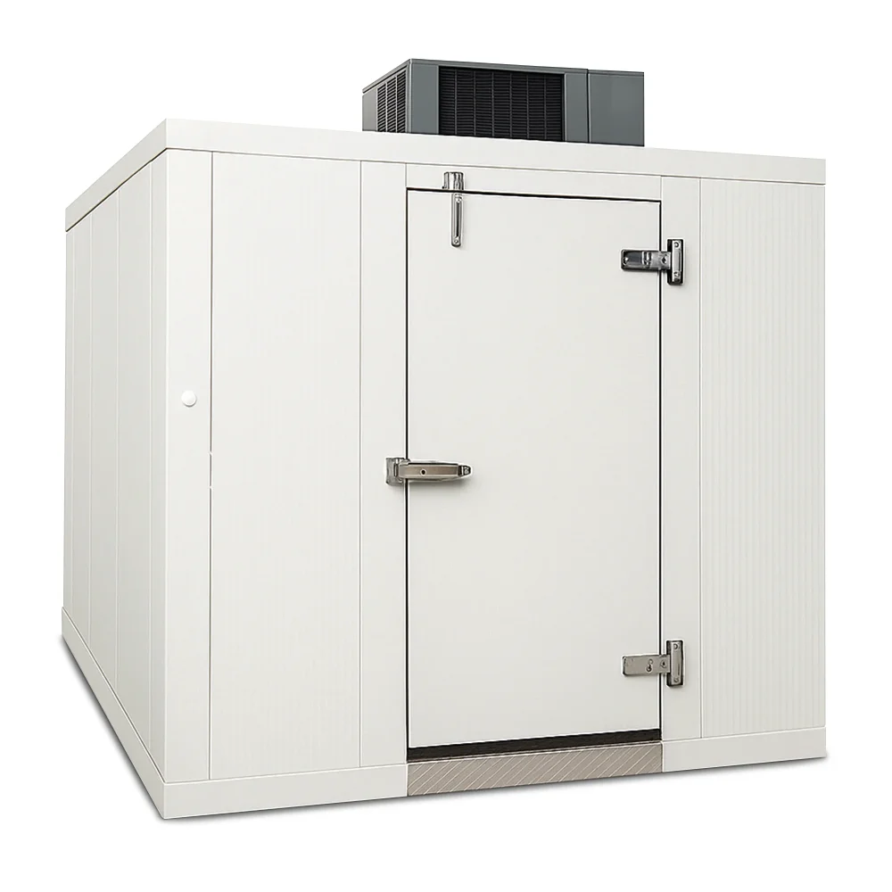 PolarBox Series 10' x 10' Quick Ship Floorless Walk-In Cooler with Remote Refrigeration