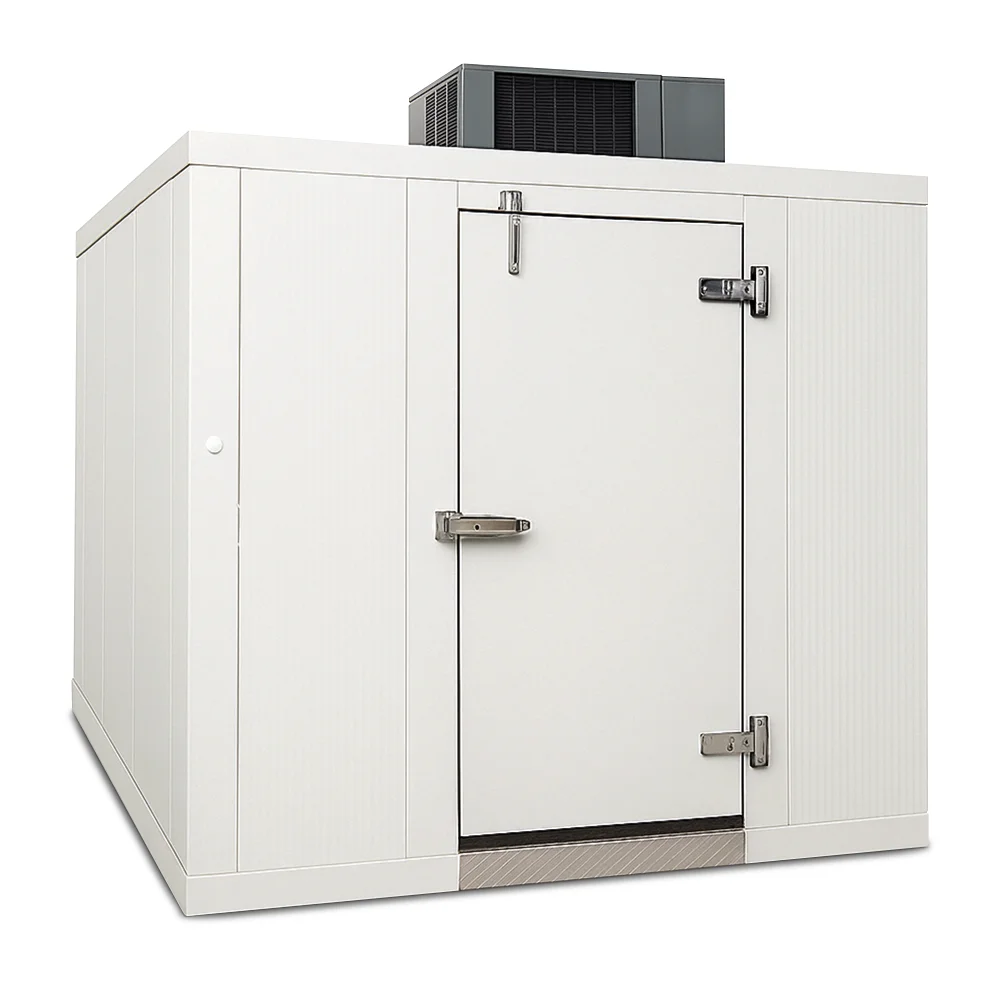 PolarBox Series 10' x 12' Quick Ship Floorless Walk-In Cooler with Top Mounted Refrigeration