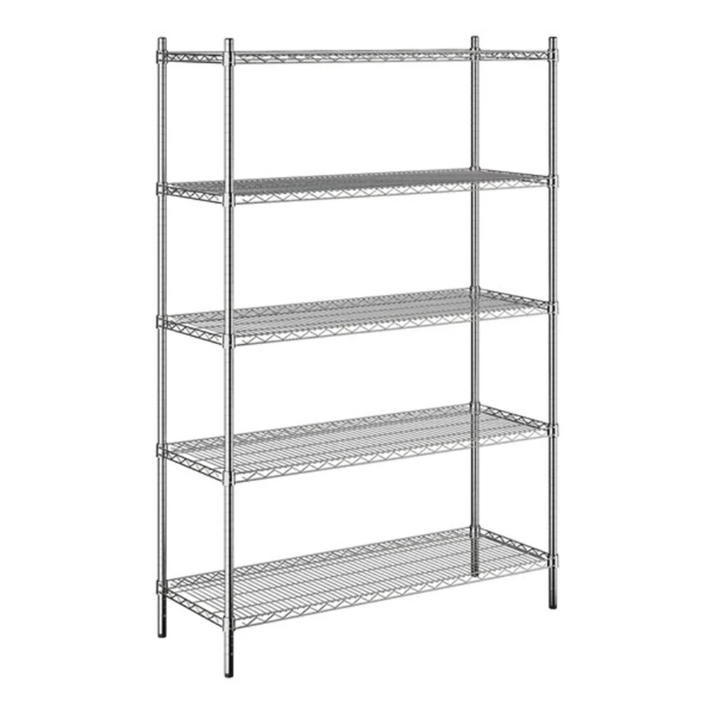Chefpro Series 18" x 48" NSF Chrome 5-Shelf Kit with 72" Posts