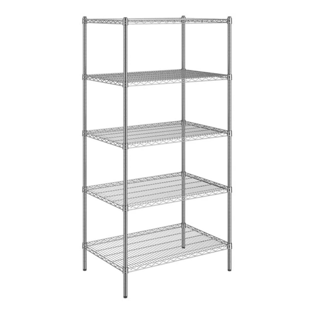 Chefpro Series 24" x 36" NSF Chrome 5-Shelf Kit with 72" Posts