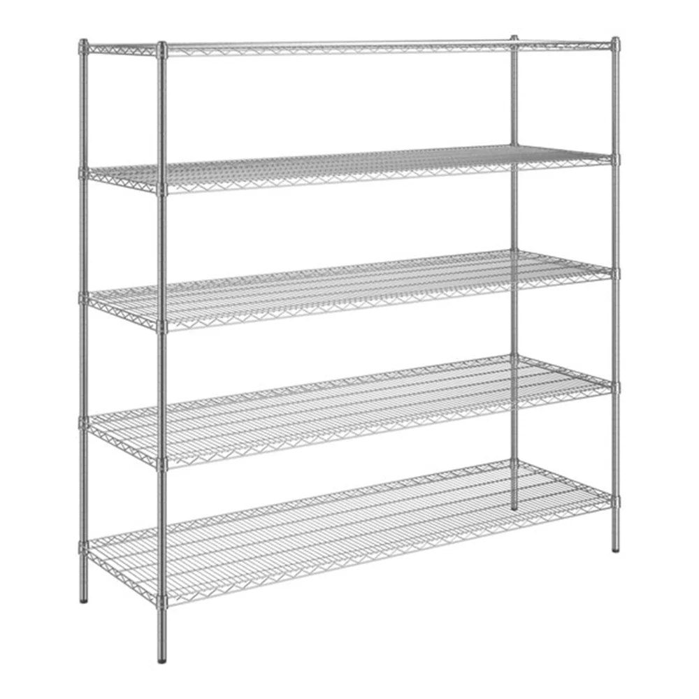 Chefpro Series 24" x 72" NSF Chrome 5-Shelf Kit with 72" Posts