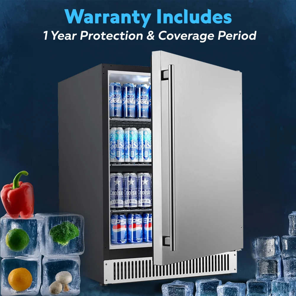 ChillCore Series 24" Back Bar Cooler, Holds (113) 12 oz Bottles, Solid Door, 1 Year Warranty