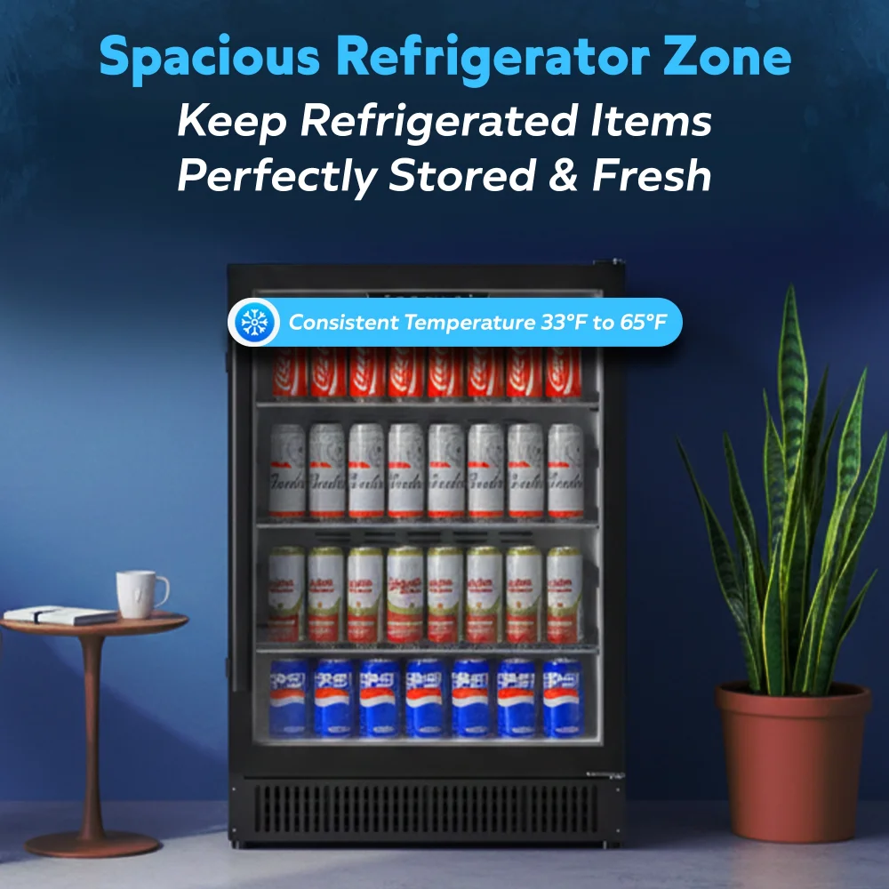 ChillCore Series 24" Back Bar Cooler, Holds (113) 12 oz Bottles, Glass Door, 1 Year Warranty