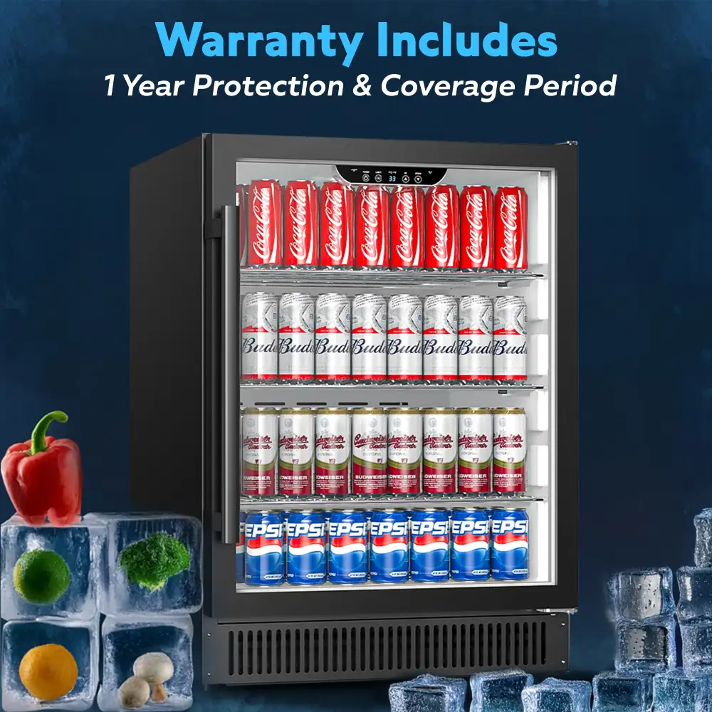 ChillCore Series 24" Back Bar Cooler, Holds (113) 12 oz Bottles, Glass Door, 1 Year Warranty