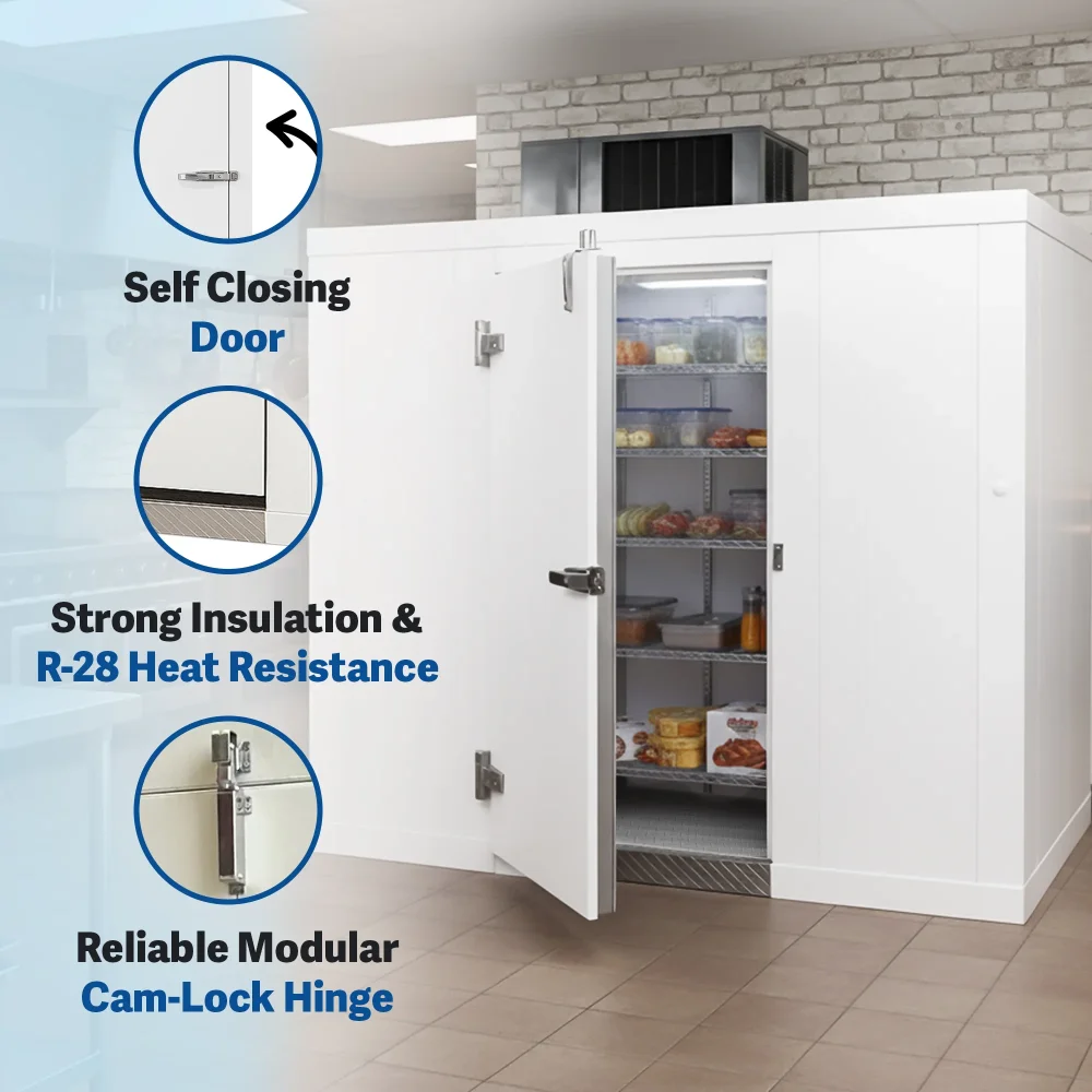 PolarBox Series 10' x 10' Quick Ship Walk-In Cooler With Floor & Remote Refrigeration