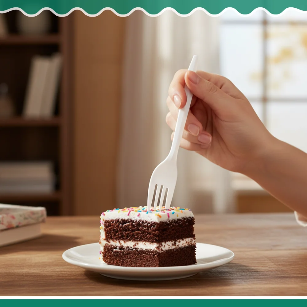 Dinelux Series Disposable Fork, Medium Weight, Polypropylene, White, 1000/Case