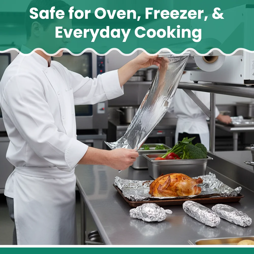 Dinelux Series 12" x 1000' Food Service Standard Foil Roll - 80 Gauge