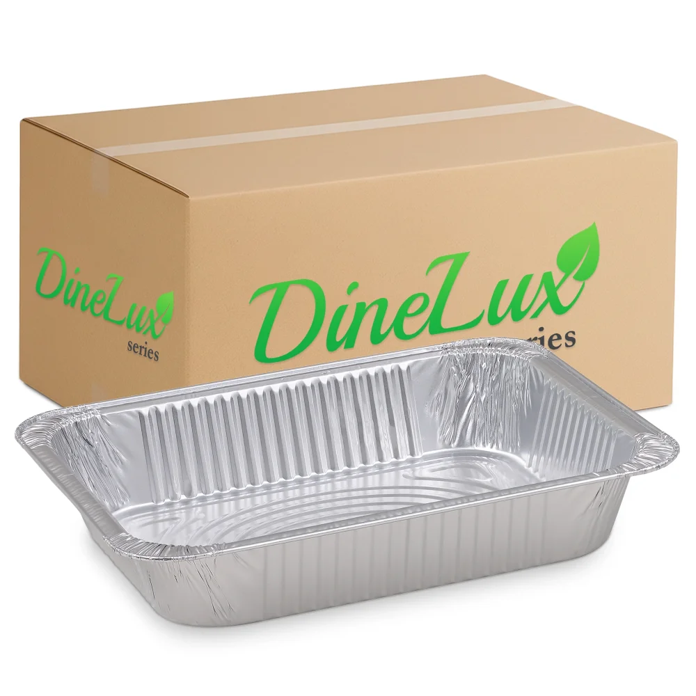Dinelux Series Half Size Foil Steam Table Pan, 2.48" Deep, 100 Pans/Case