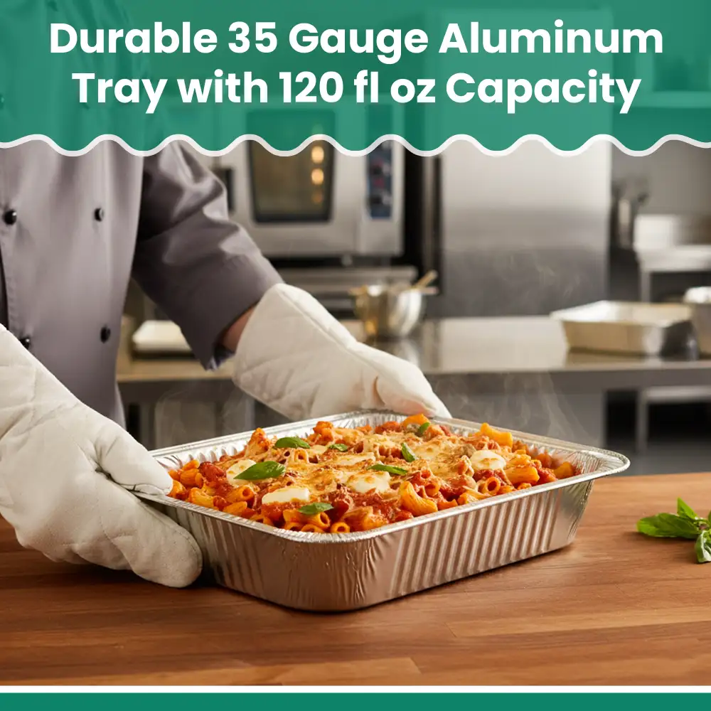 Dinelux Series Half Size Foil Steam Table Pan, 2.48" Deep, 100 Pans/Case