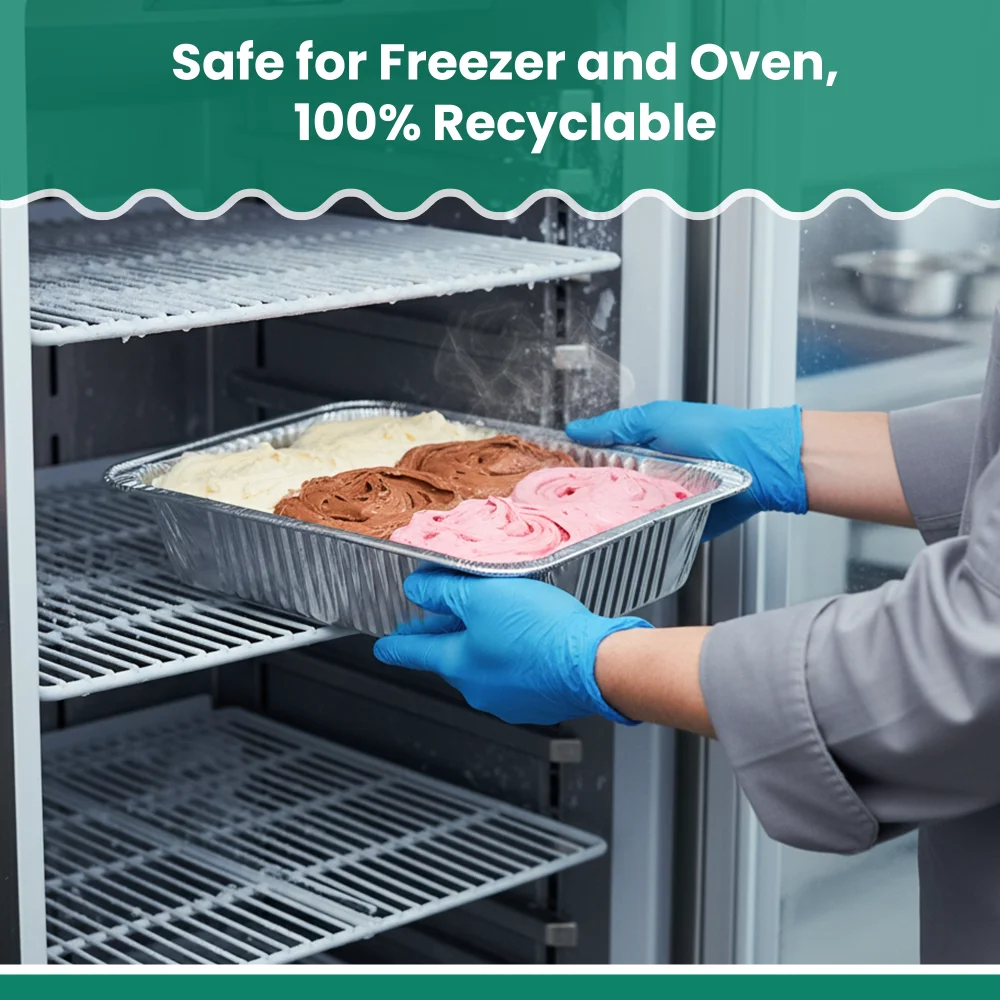 Dinelux Series Half Size Foil Steam Table Pan, 2.48" Deep, 100 Pans/Case