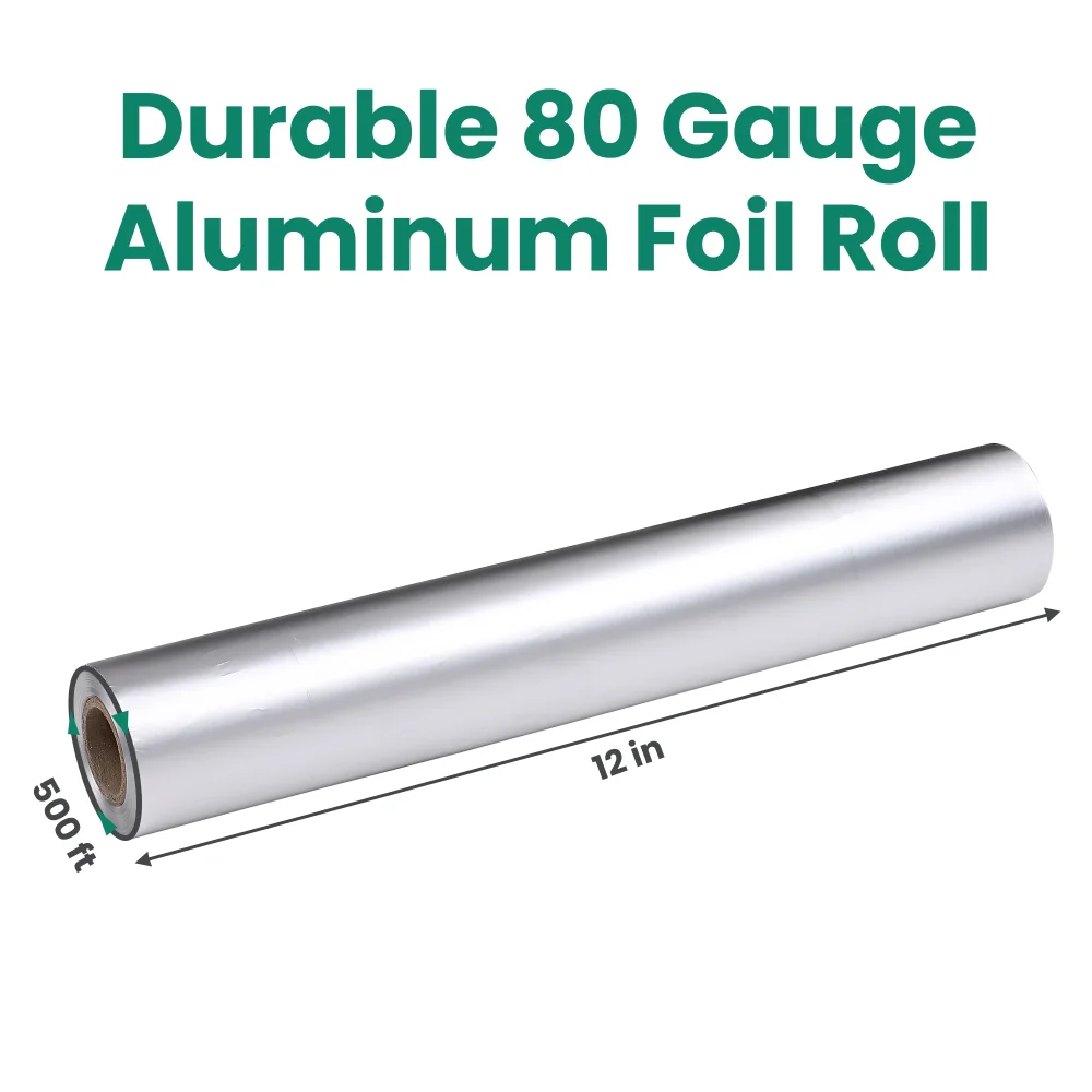 Dinelux Series 18" x 500' Food Service Heavy Duty Foil Roll - 80 Gauge