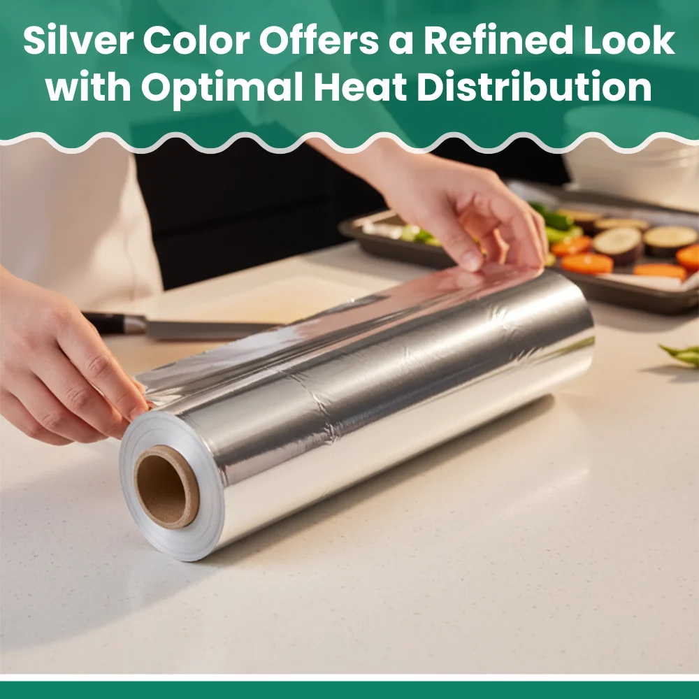 Dinelux Series 18" x 500' Food Service Heavy Duty Foil Roll - 80 Gauge