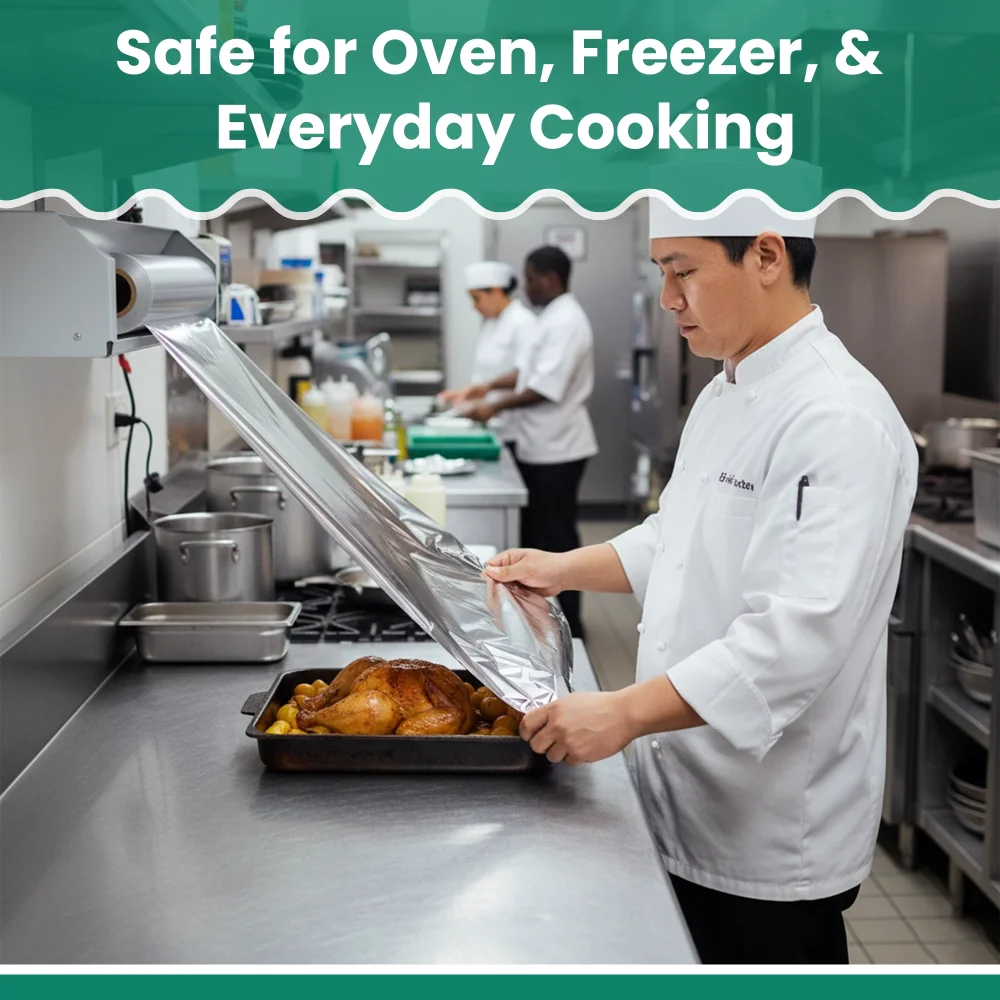 Dinelux Series 18" x 500' Food Service Heavy Duty Foil Roll - 80 Gauge