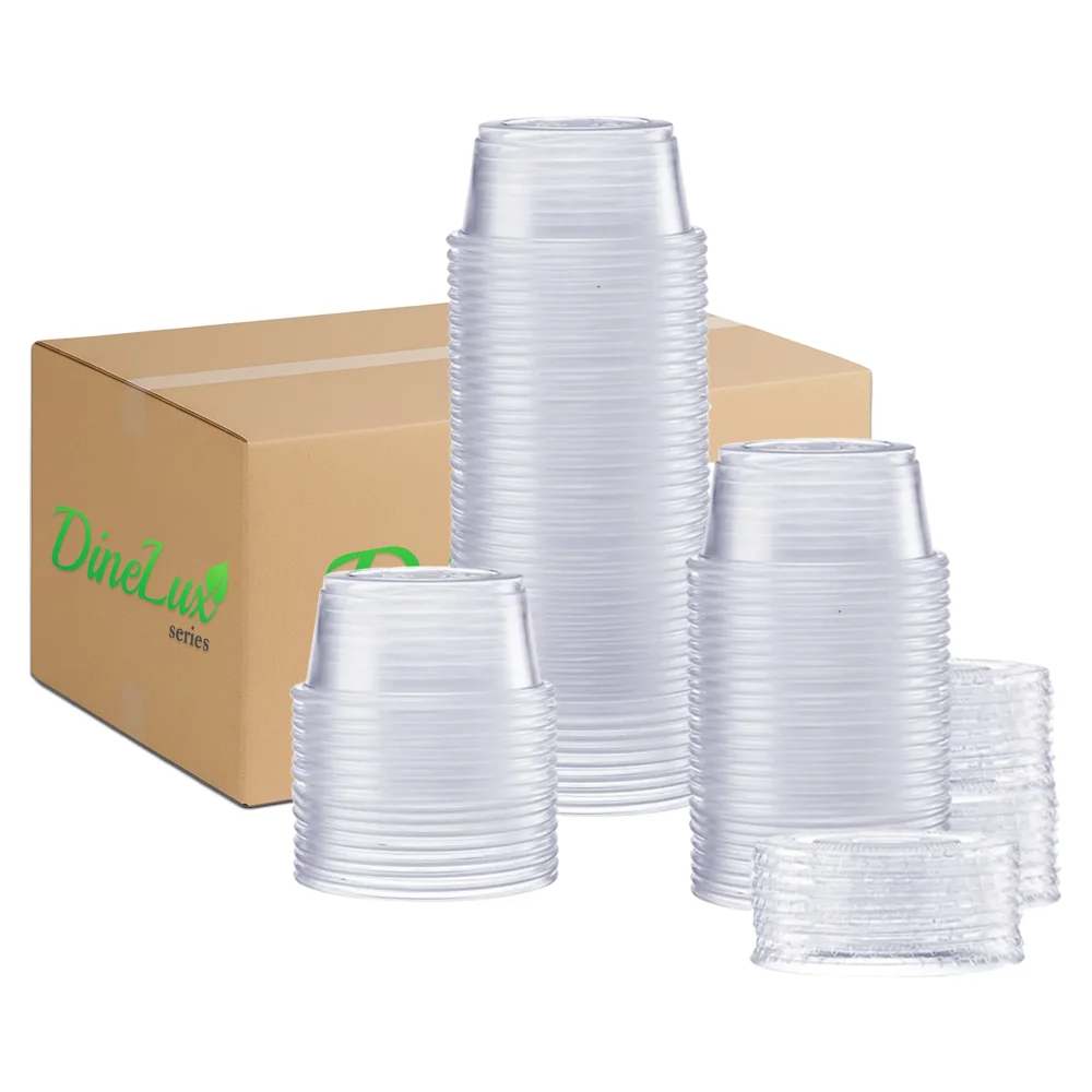 Dinelux Series 2 oz Plastic Portion Cup, Clear, 2500/Case