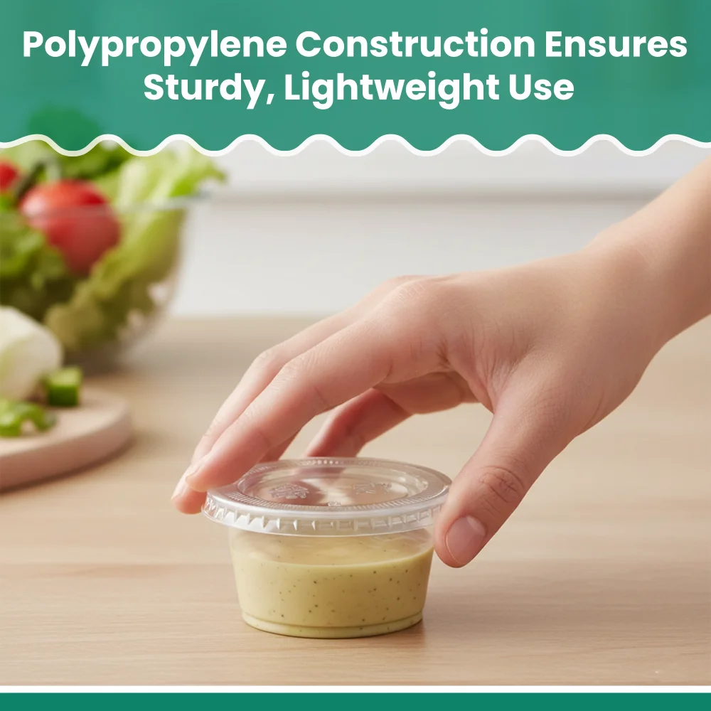 Dinelux Series Lid for 1.5 oz & 2 oz Plastic Portion Cup, 2500/Case