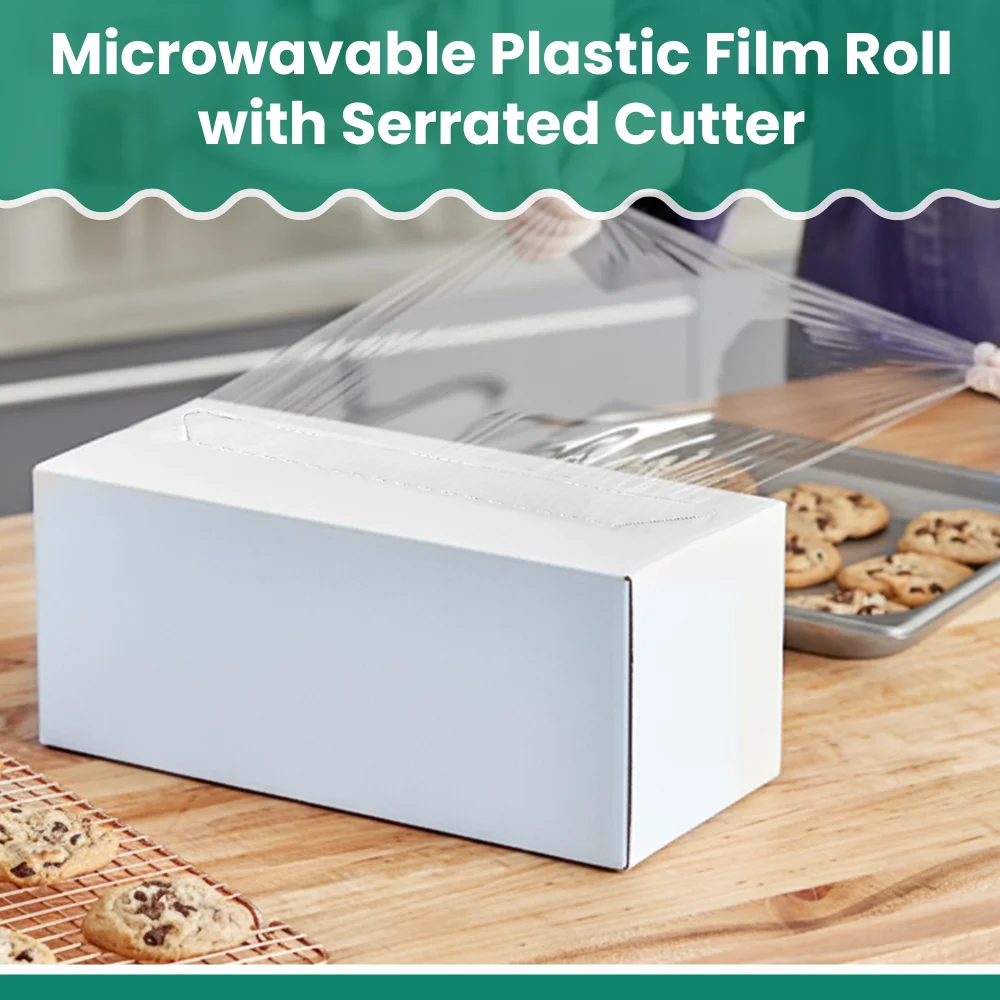 Dinelux Series 12" x 2000' Food Service Film Roll with PVC Cutter