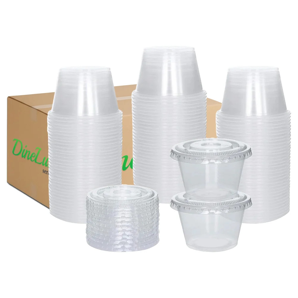 Dinelux Series 1 oz Plastic Portion Cup, Clear, 2500/Case