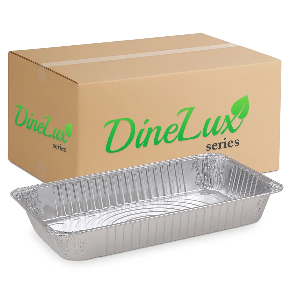 Dinelux Series Full Size Foil Steam Table Pan, 3.19" Deep, 50 Pans/Case