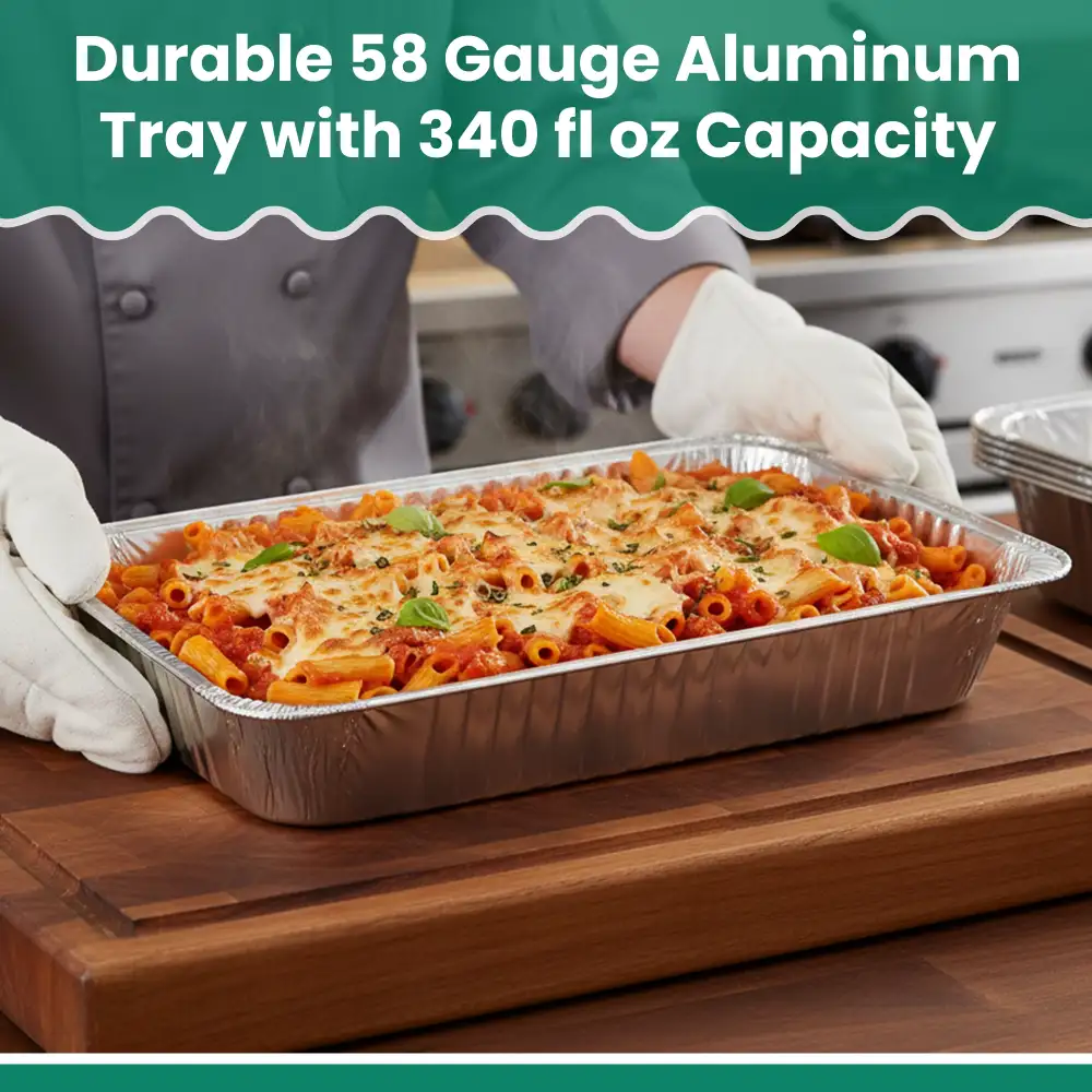 Dinelux Series Full Size Foil Steam Table Pan, 3.19" Deep, 50 Pans/Case