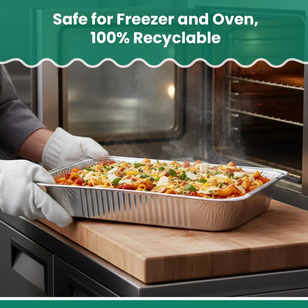 Dinelux Series Full Size Foil Steam Table Pan, 3.19" Deep, 50 Pans/Case