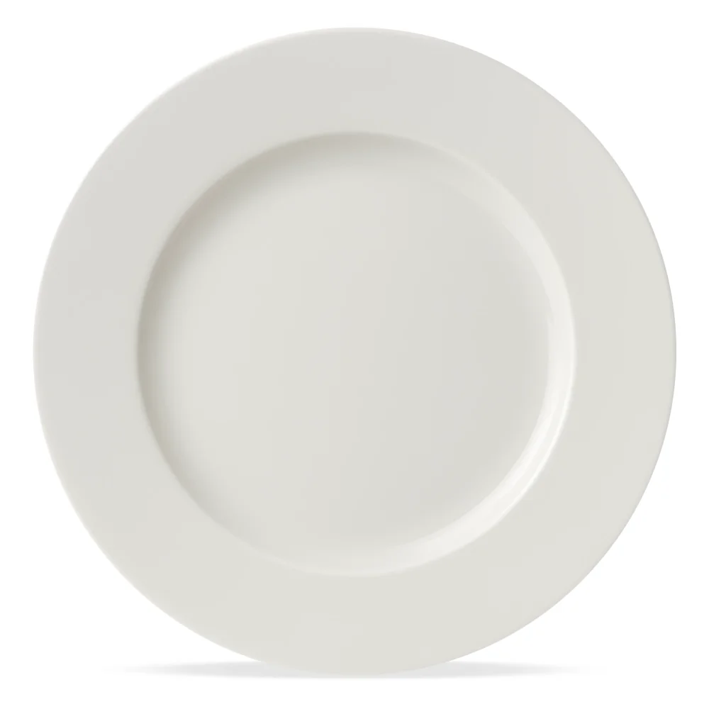 Furtino England 10" Finesse Round Plate, Chinaware, White