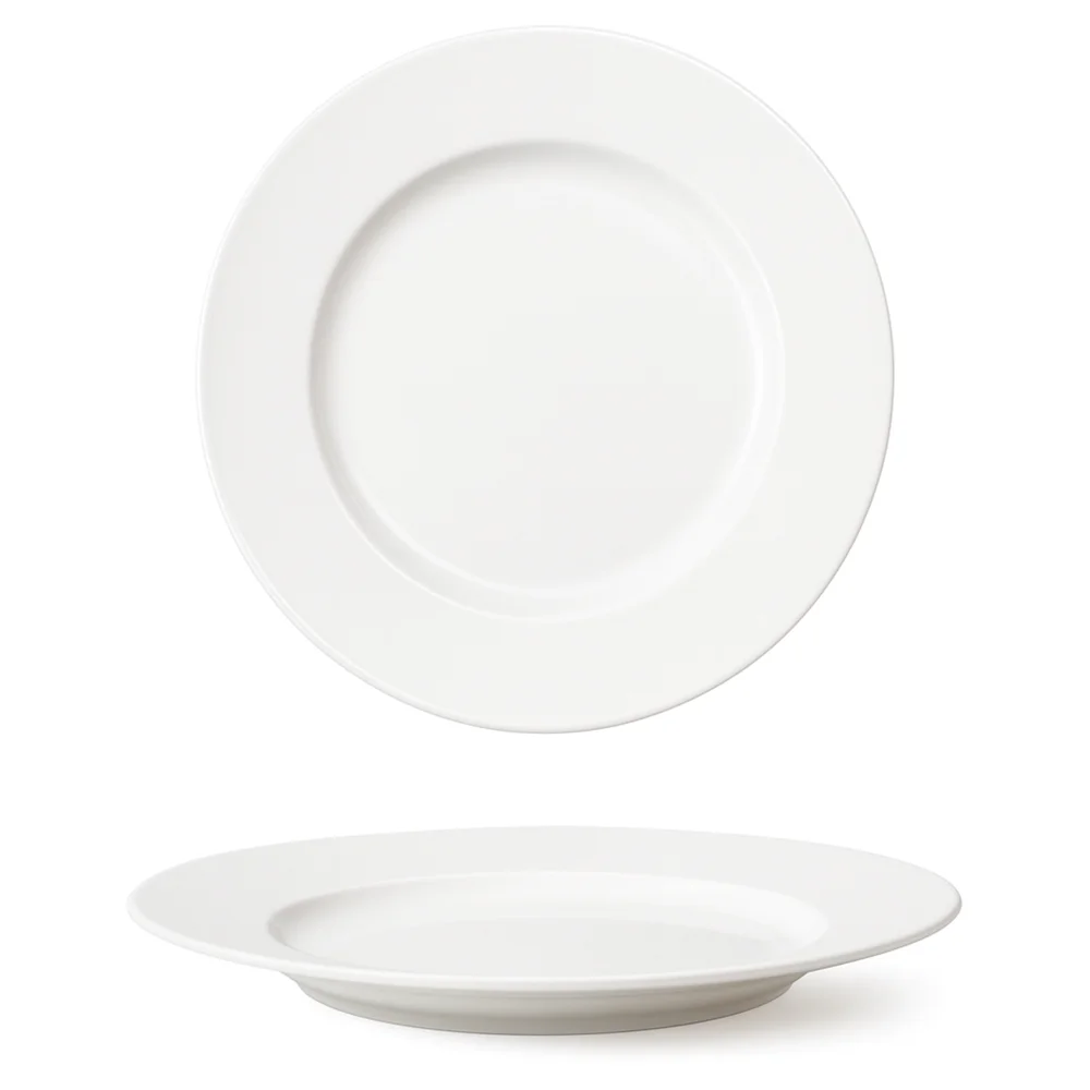 Furtino England 13" Finesse Round Plate, Chinaware, White