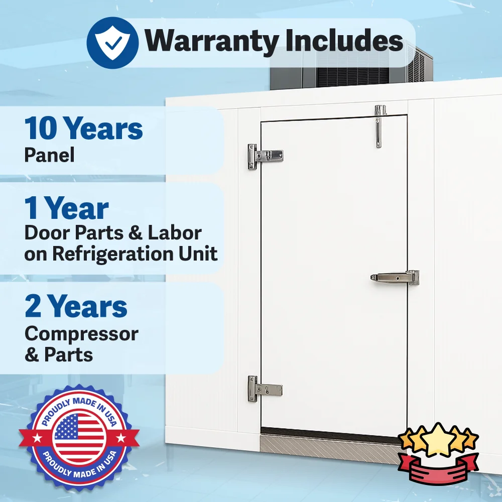 PolarBox Series 6' x 6' Quick Ship Walk-In Freezer With Floor & Remote Refrigeration