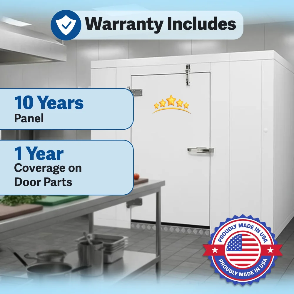 PolarBox Series 6' x 6' Quick Ship Walk-In Freezer Box Only With Floor