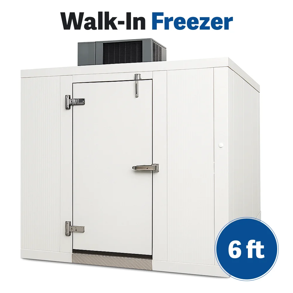 PolarBox Series 6' x 8' Quick Ship Walk-In Freezer With Floor & Remote Refrigeration