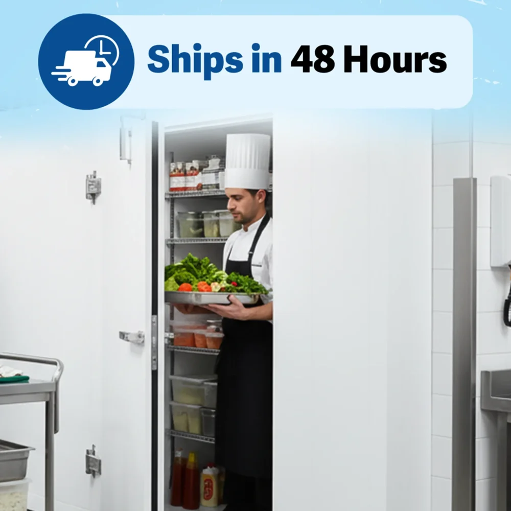 PolarBox Series 8' x 8' Quick Ship Walk-In Freezer With Floor & Remote Refrigeration