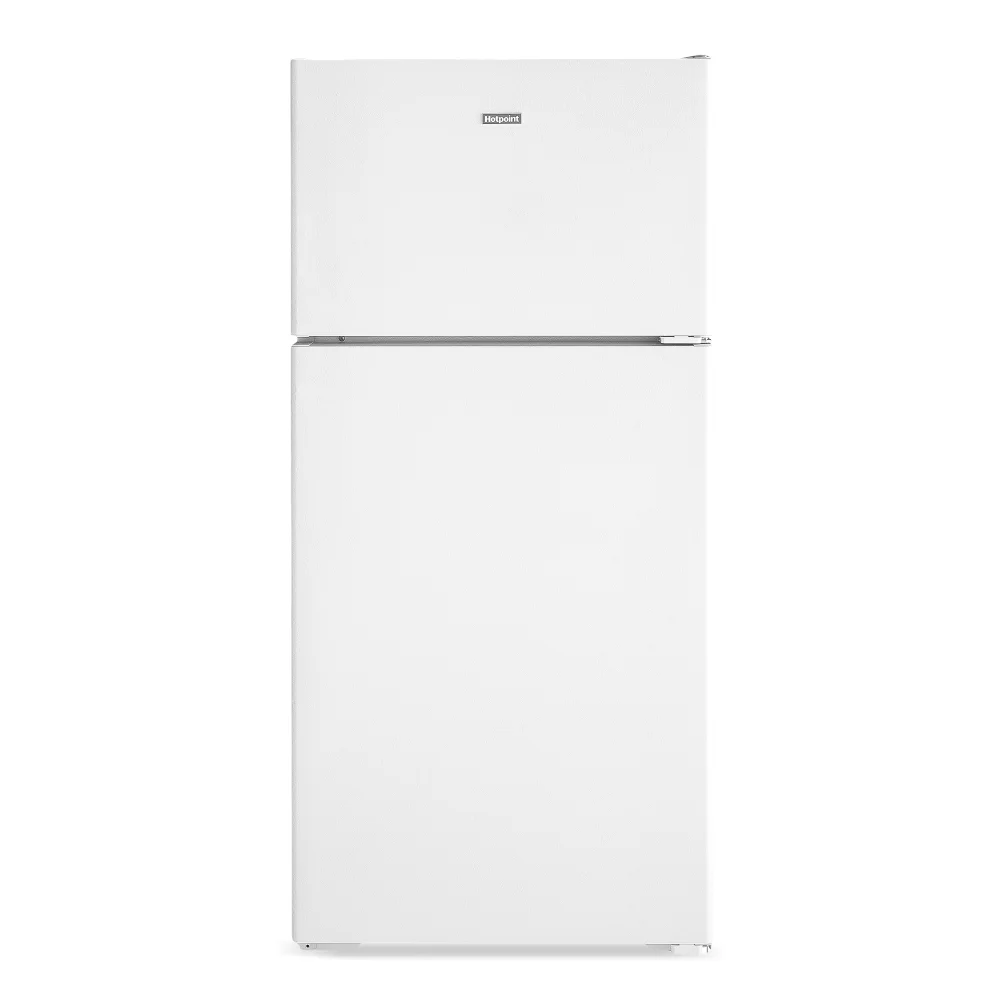 Hotpoint HPS16BTNRWW 28" Top Freezer Refrigerator, 15.6 Cu. Ft., Recessed Handle, White