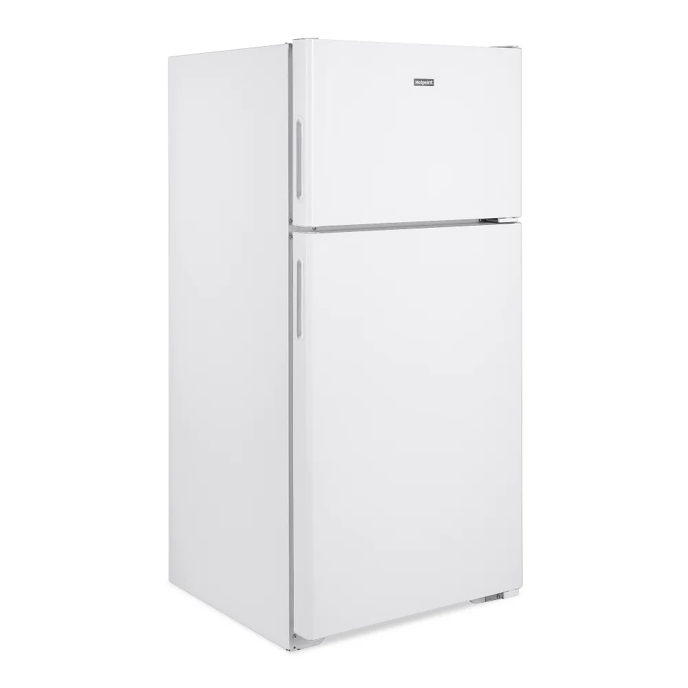 Hotpoint HPS16BTNRWW 28" Top Freezer Refrigerator, 15.6 Cu. Ft., Recessed Handle, White