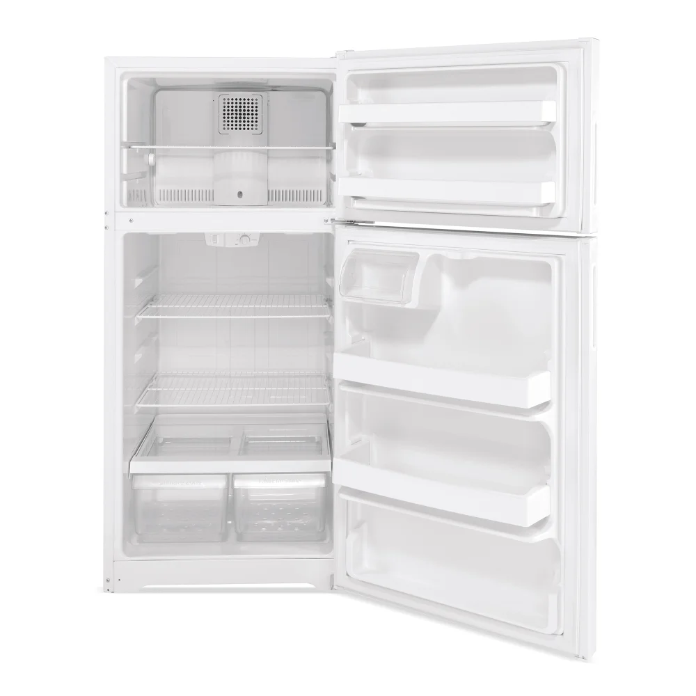 Hotpoint HPS16BTNRWW 28" Top Freezer Refrigerator, 15.6 Cu. Ft., Recessed Handle, White